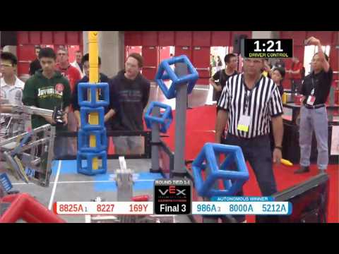 2015 VRC Arts Finals3 - 8825A 8227 169Y vs 986A 8000A 5212A - 80 to 95 - VEX Worlds 2015 - Arts Div