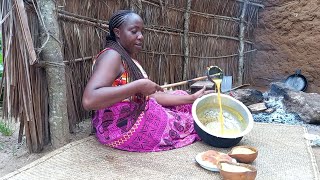 African Village Life//Cooking Most Delicious Traditional Porridge for Breakfast