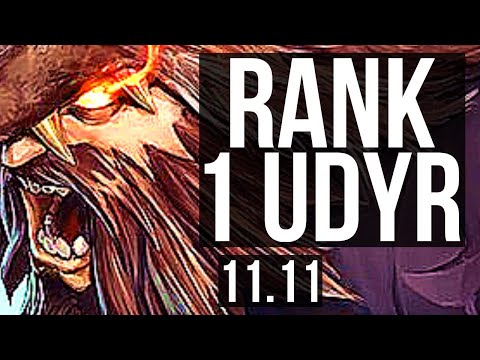 UDYR vs KINDRED (JUNGLE) | Rank 1 Udyr, 7/2/8, Rank 18 | EUW Challenger | v11.11