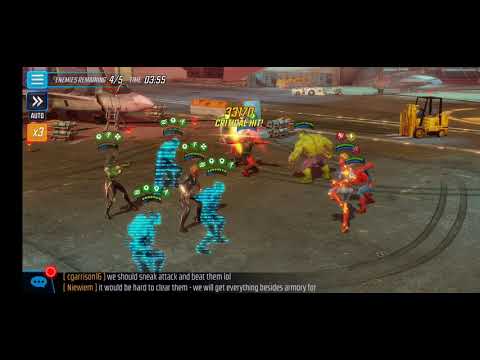 AW Offense - 273k T14 Ultron Team vs 426k Captain Marvel Brawlers - Marvel Strike Force