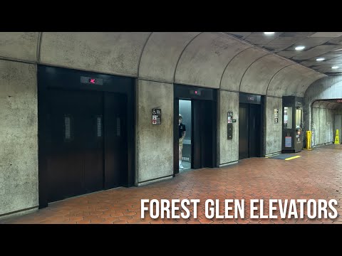 EPIC High Speed modernized Dover traction elevators | Forest Glen station - Silver Spring, MD