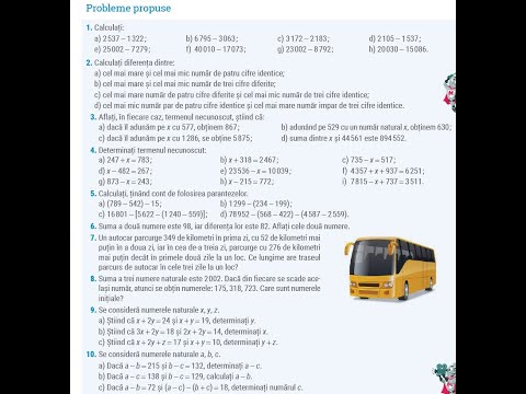 Aplicaţii lectia 4 - Scăderea numerelor naturale