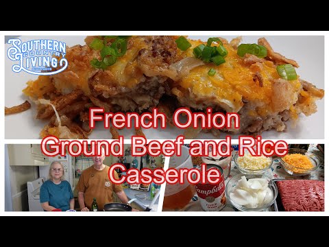 French Onion Ground Beef and Rice Casserole