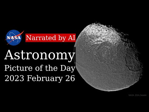 APOD: 2023-02-26 - Saturn's Iapetus: Moon with a Strange Surface (Narrated by Brian)