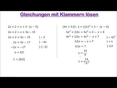 Solving equations with brackets