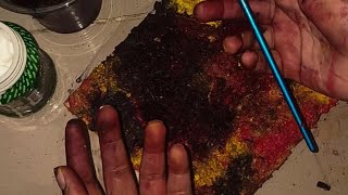 Canvas painting | Creative idea | Tissue paper art