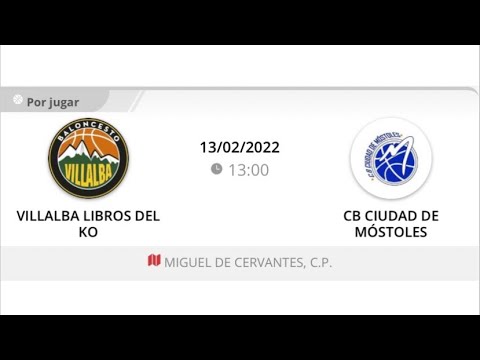 1ª Autonómica fem VILLALBA LIBROS DEL KO - CIUDAD DE MÓSTOLES