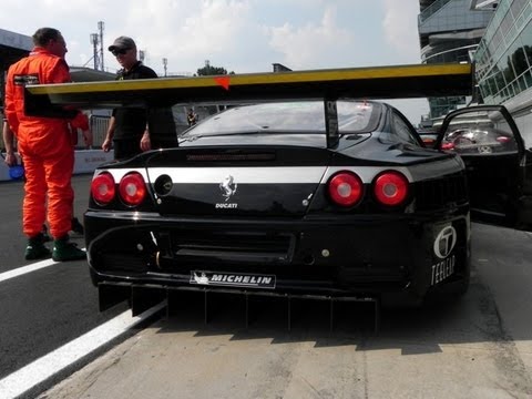 Ferrari 575 GTC / GT1 SOUND - Start, Revs, Acceleration & Fast Fly bys