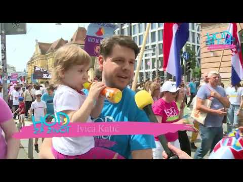 Zagreb, Hod za život, 14. 5. 2022. - izjave Ivica Katić, Helena Kljajić, Marko Gelo