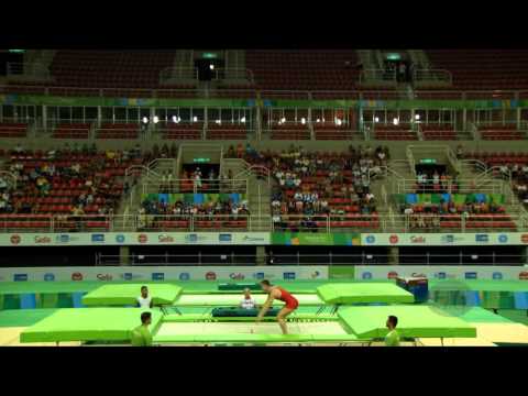 YUDIN Andrey (RUS) - 2016 Olympic Test Event, Rio (BRA) - Qualification Trampoline Routine 1