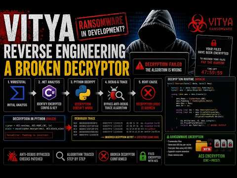 Reverse Engineering Vitya Ransomware | Debugging a Broken XOR Decryption Routine