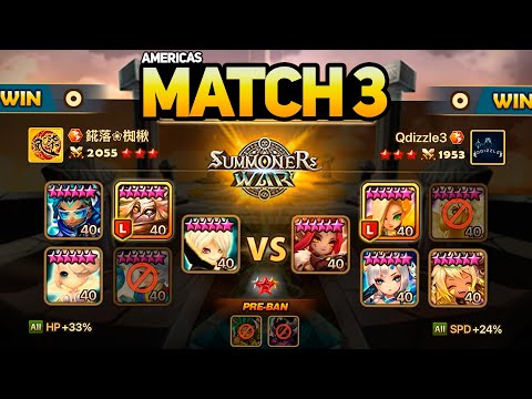 QDIZZLE vs FALLINGFLOWER. SWC2022 AMERICAS Preliminary (BO3) - Summoners War