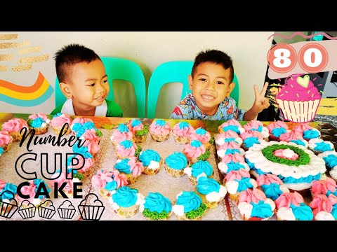 VANILLA CUPCAKE | DIY NUMBER CAKE FOR OUR DADDY'S 80th BIRTHDAY | JOHANN AND HYRUM