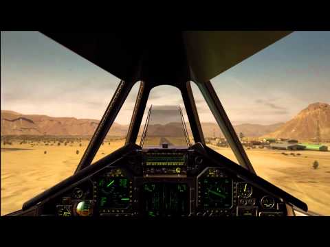 rare footage landing f-117 nighthawk cockpit view Desert Base