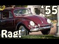 Gorgeous Bordeaux Red 1955 VW Beetle Three Fold Ragtop – Full Restoration