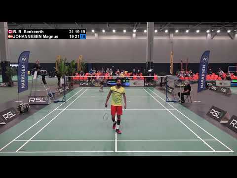 Match point - B. R. Sankeerth vs Magnus Johannesen - SF, MS, Lithuanian Int. 2021