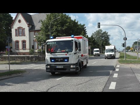 [Schwerer Busunfall] GW-San auf Einsatzfahrt! || DRK Schönefeld