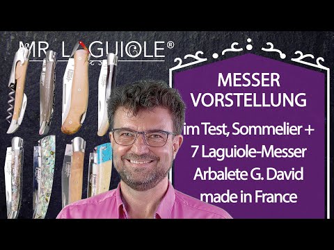 great comparison, 8 Laguiole and Thiers pocket knives by Arbalete G. David, Handmade in France