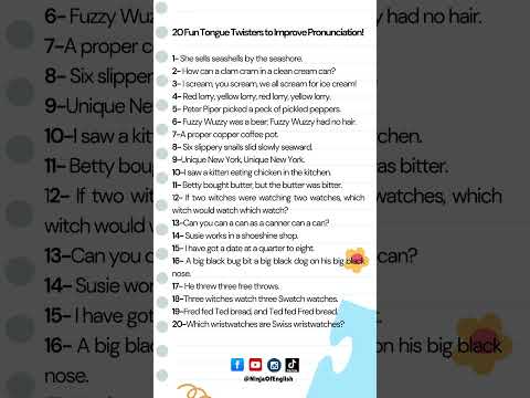 20 Fun Tongue Twisters to Improve Pronunciation