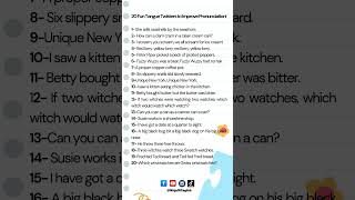 20 Fun Tongue Twisters to Improve Pronunciation