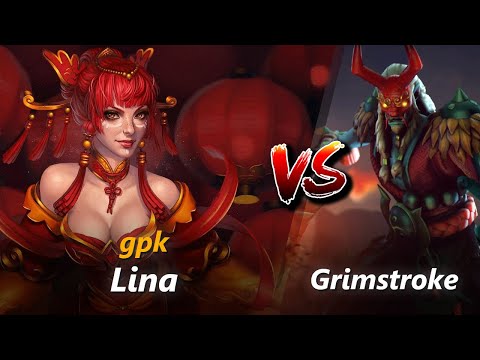 gpk mid Lina vs Grimstroke | First 10 minutes