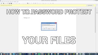 How To Password Protect Files in LibreOffice