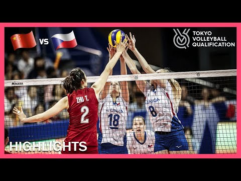 China vs Czech Rep | Highlights | Day 1 | Women's Volleyball Olympic Qualification Tournament 2019