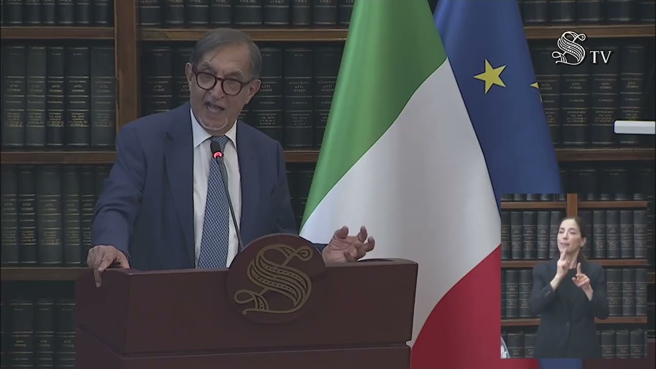 IL PRESIDENTE LA RUSSA INCONTRA I GIORNALISTI IN OCCASIONE DELLA CERIMONIA DEL VENTAGLIO IN SENATO