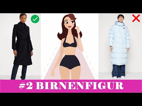 Birnenfigur Damen erkennen stylen Schnitt Stoff Kleider Unter- & Oberteile Bademode Accessoires