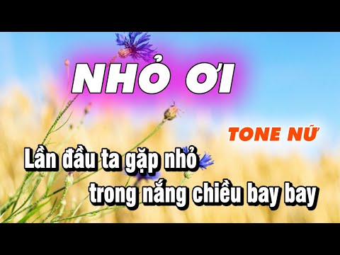 Karaoke Nhỏ Ơi Tone Nữ Nhạc Sống | Nhạc Trẻ Xưa | Làng Hoa