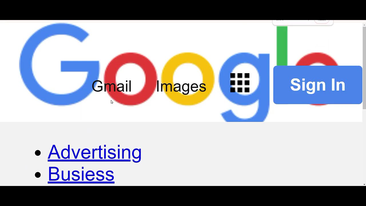 CSS 32 CSS and Html Google Homepage Design2 | Google using HTML and CSS | Website Design Tutorial