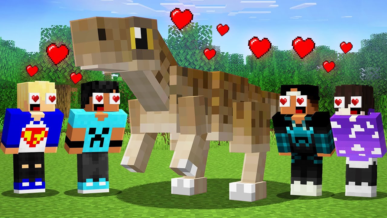 MEU PRIMEIRO DINOSSAURO É ABSURDO! - Minecraft Multiplayer