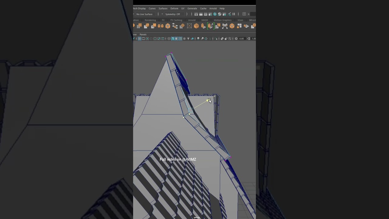 3D Modeling of a house for cartoon in Maya tutorial by 3D Bunch - video 5