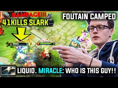 Who Is This Guy !! Even Miracle Got Fountain Camped By This Slark  41 Kills Dota 2