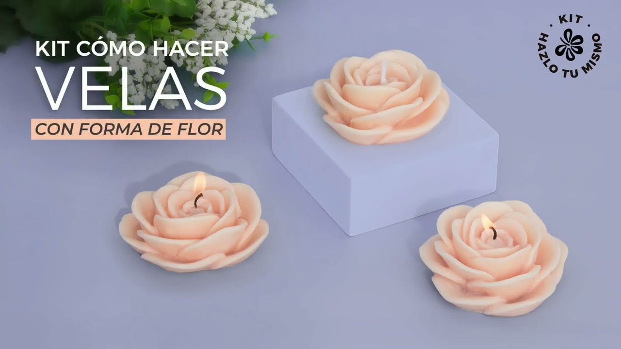 Te mostramos el Kit como hacer velas en forma de flor
