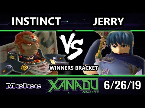 S@X 308 SSBM - Jerry (Marth) Vs. Instinct (Fox, Ganondorf) Smash Melee Winners Round 3