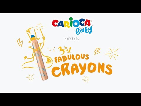 Kreidelės mažyliams CARIOCA Baby 3in1 1+, 6 vnt. video