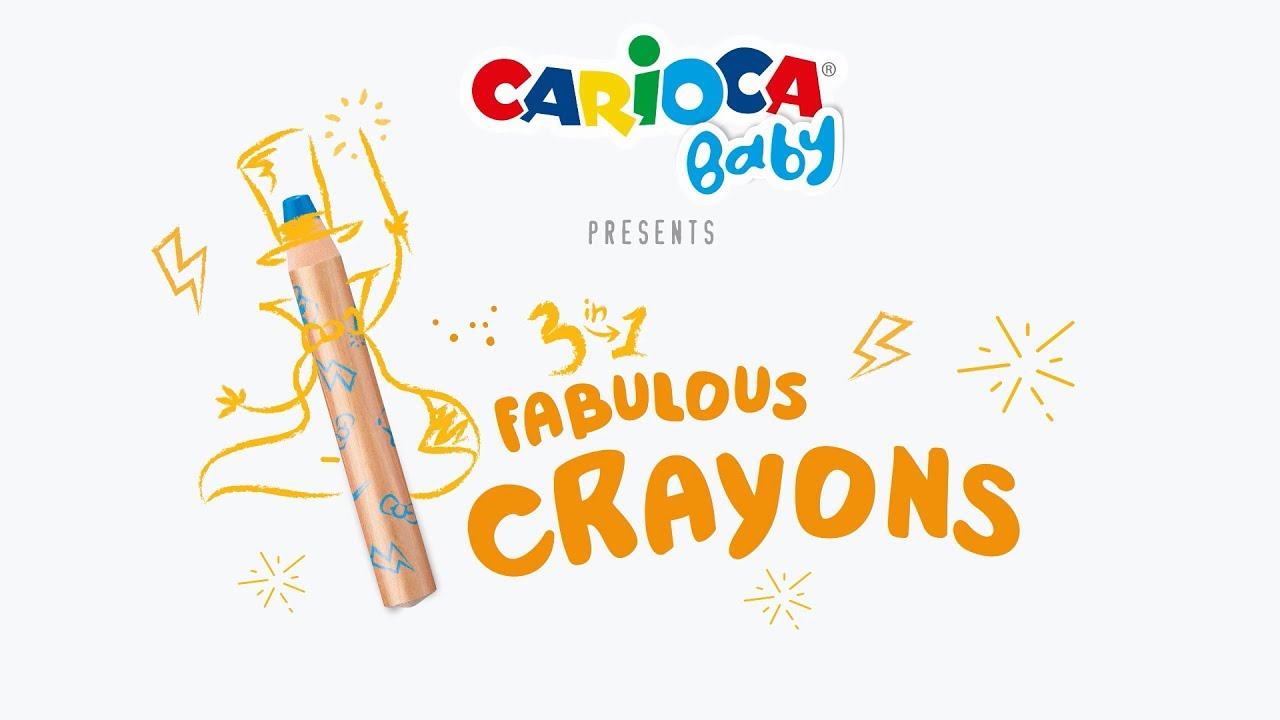 Carioca Farbstifte Baby 3 in 1 Ø 10 mm 10 Stück, Mehrfarbig