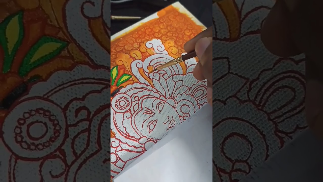 Krishna mural art. #artwork #muralpainting #youtubeshorts