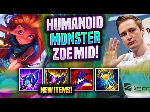 HUMANOID IS A MONSTER WITH ZOE NEW ITEMS! - MAD Humanoid Plays Zoe MID vs Zed! | Preseason 2022