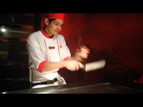 Muestra de Show "Teppanyaki" en Benihana