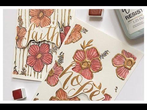 Prima DT CHA 2017 sneak peaks Christine Adolph watercolour resist pen stamps and rub ons