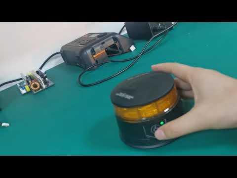 Portable Battery Powered Wireless Rechargeable LED Beacon Amber Strobe with Magnetic Base