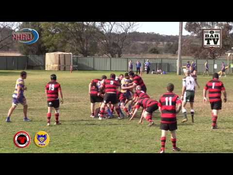 2015 NHRU Round 15 Premier 2 Highlights - Singleton Bulls v Hamilton Hawks