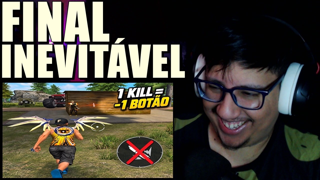 free fire, mas a CADA KILL um BOTÃO DESAPARECE (impossível)