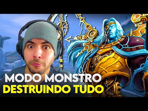 Modo monstro ativado! Destruindo TUDO que aparece! CHRONOS ADC - ⚡ Smite BR Conquista