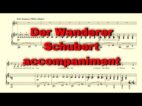 Der Wanderer Schubert accompaniment A minor
