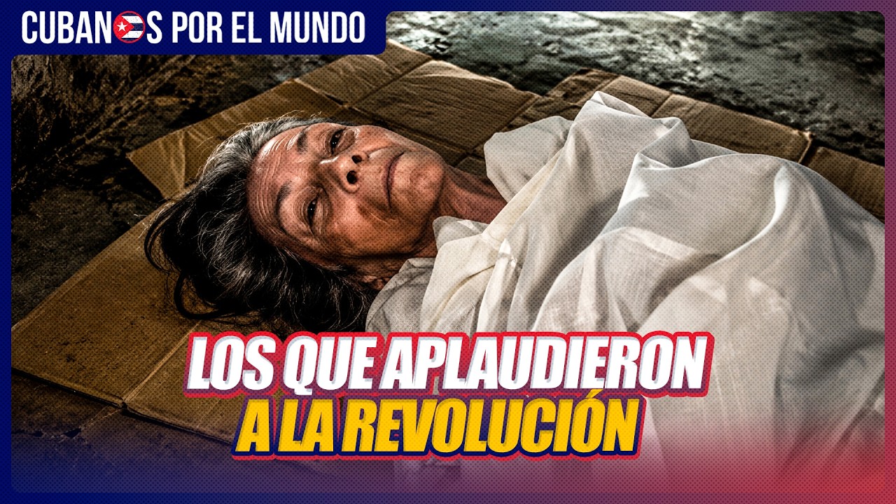 Anciana cubana duerme sobre cartones y expone la crisis social