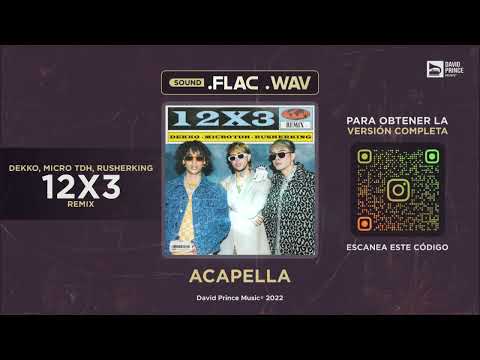 DEKKO, Micro TDH, Rusherking - 12x3 Remix 🎙️ ACAPELLA (By David Prince Music)