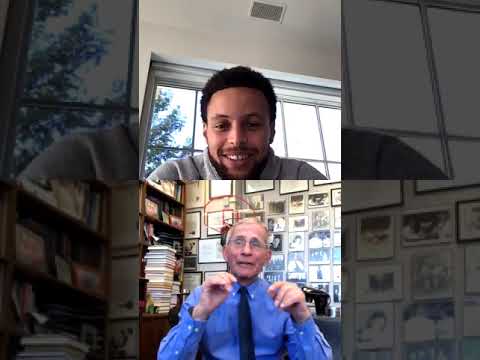 Steph Curry speaks with Dr. Fauci of the White House COVID-19 Task Force